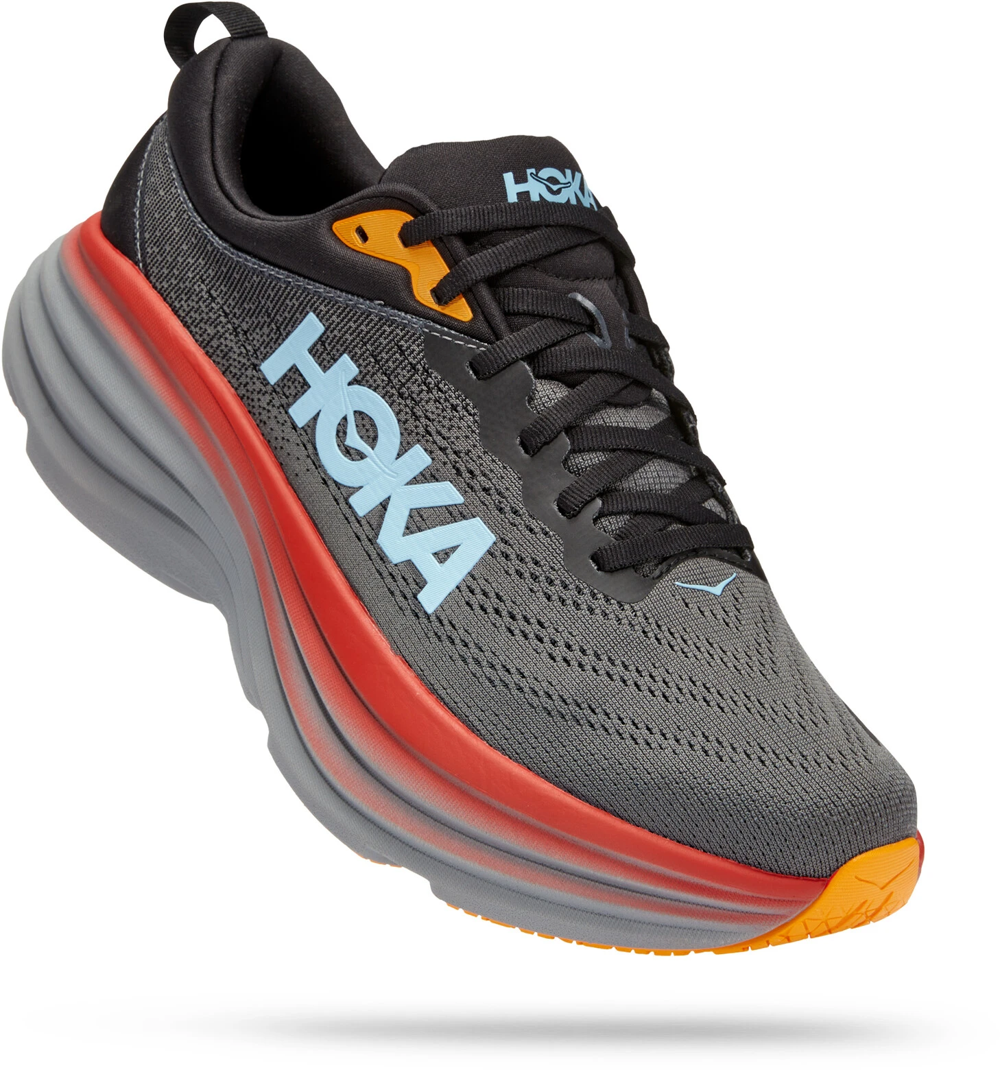 Hoka One One Bondi 8 Running Shoes Men, Geel/wit