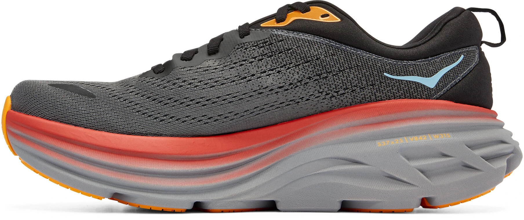 Hoka One One Bondi 8 Running Shoes Men, Geel/wit - Afbeelding 2