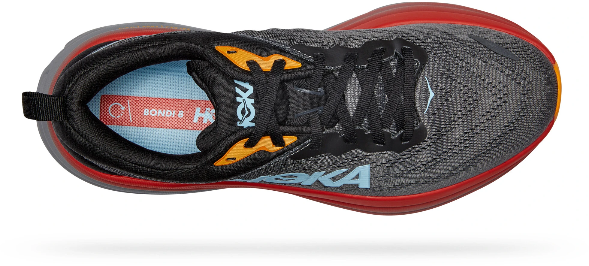 Hoka One One Bondi 8 Running Shoes Men, Geel/wit - Afbeelding 7