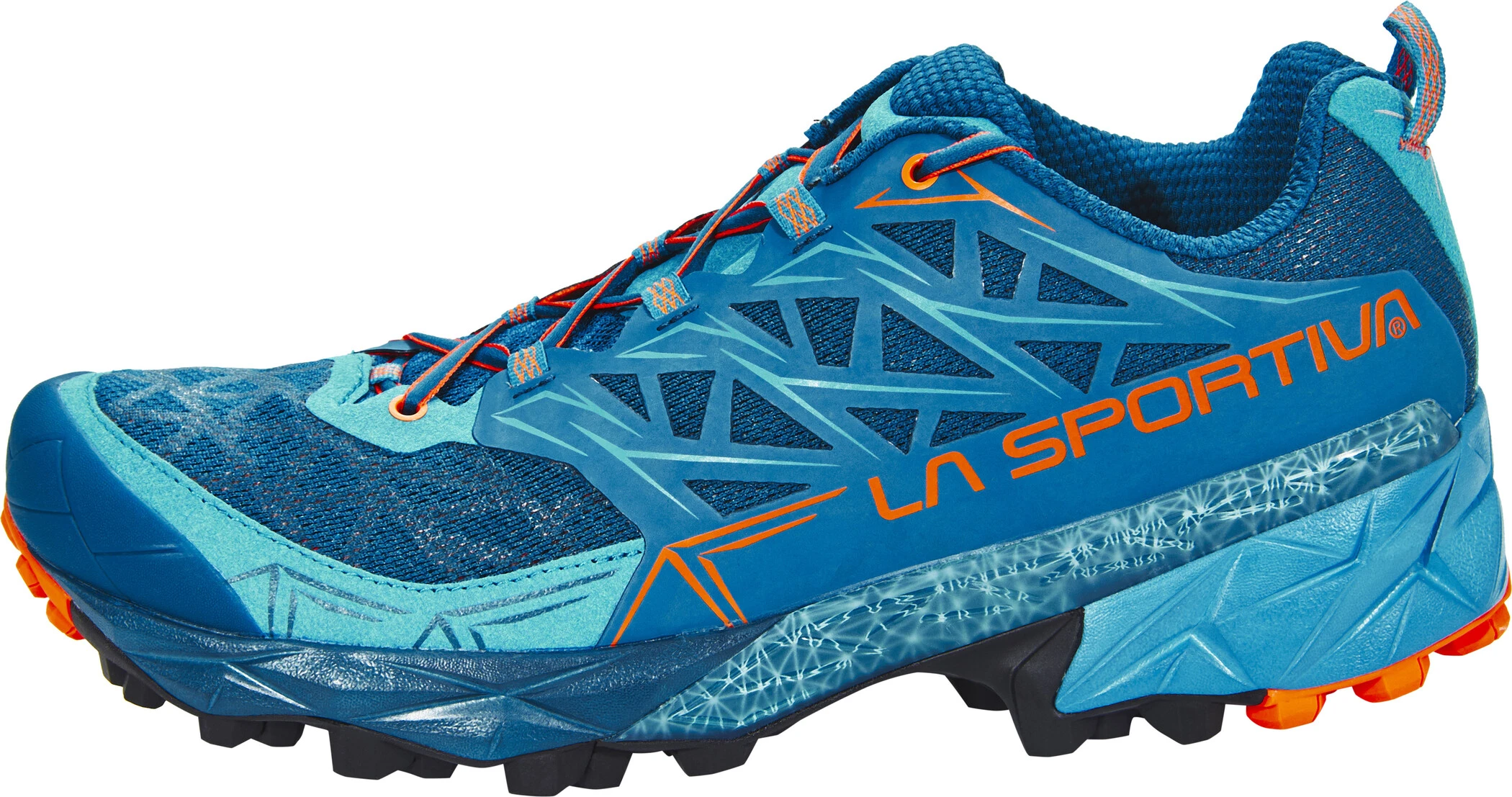 La Sportiva Akyra Hardloopschoenen Heren, Petrol/oranje - Afbeelding 3