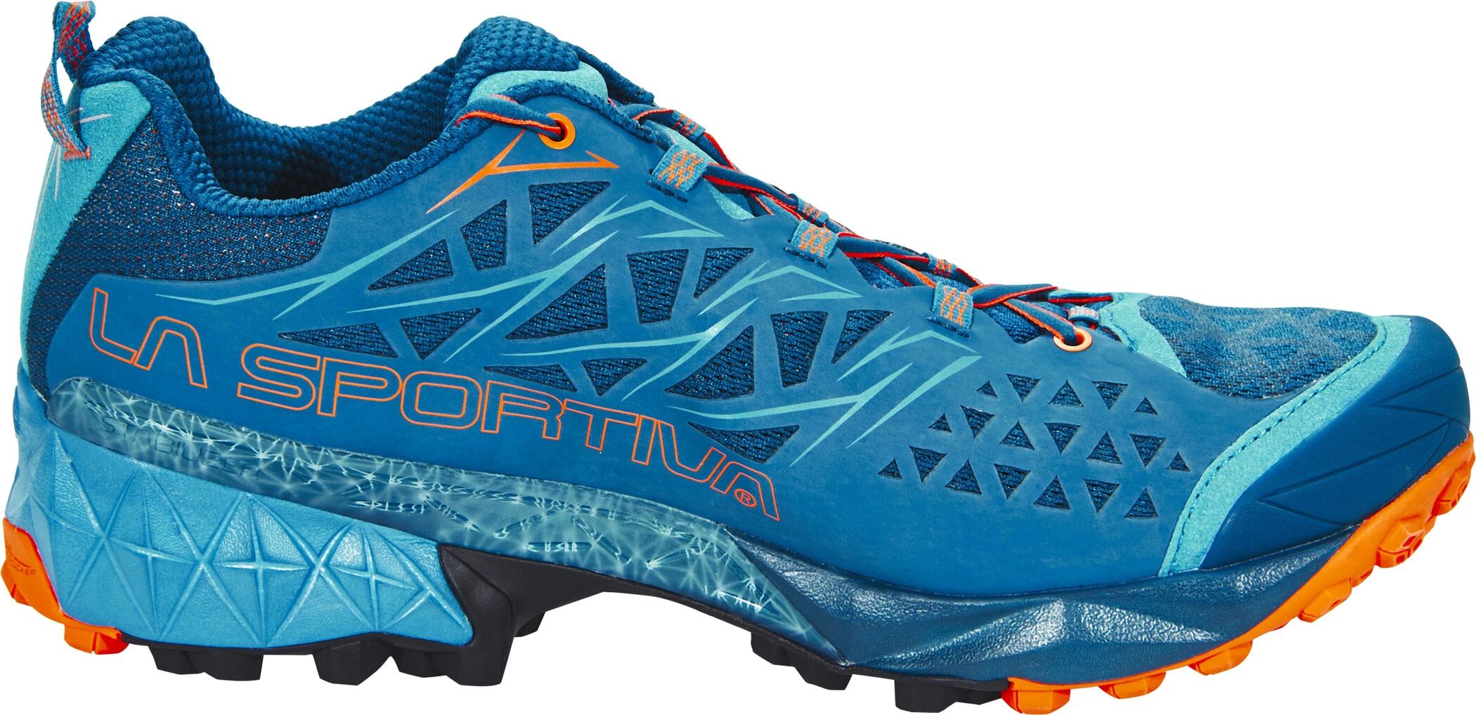 La Sportiva Akyra Hardloopschoenen Heren, Petrol/oranje - Afbeelding 4
