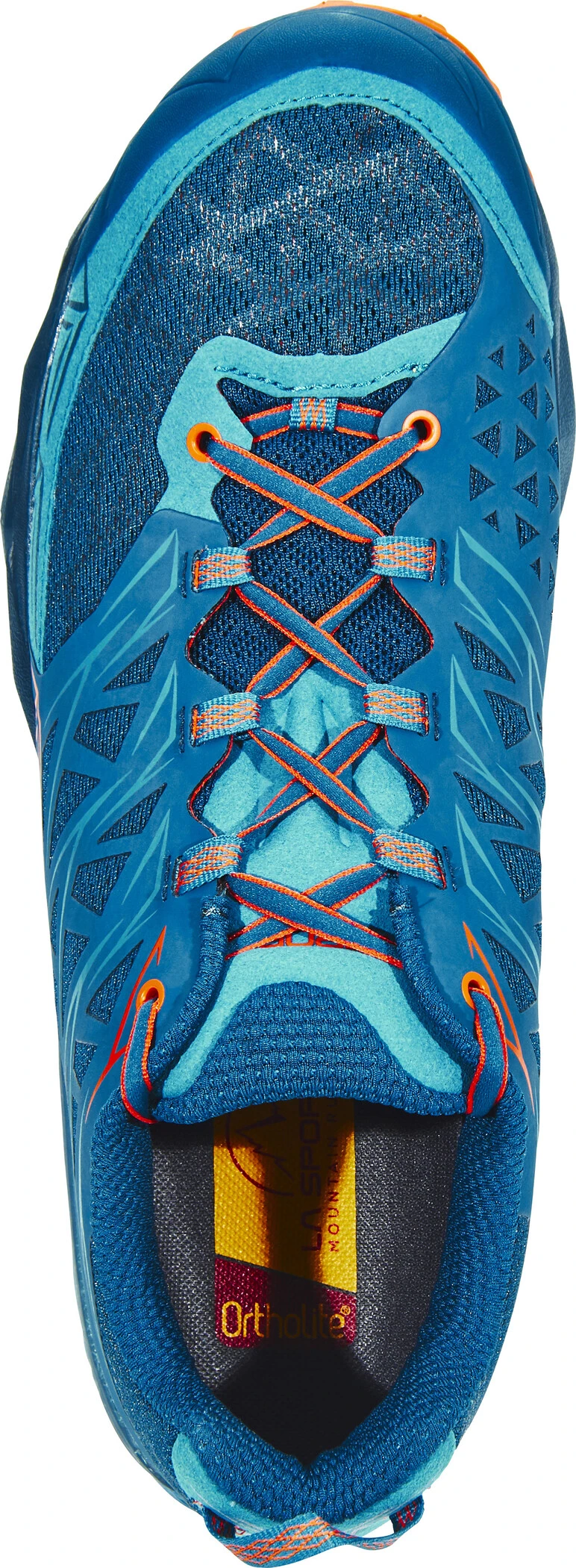 La Sportiva Akyra Hardloopschoenen Heren, Petrol/oranje - Afbeelding 6